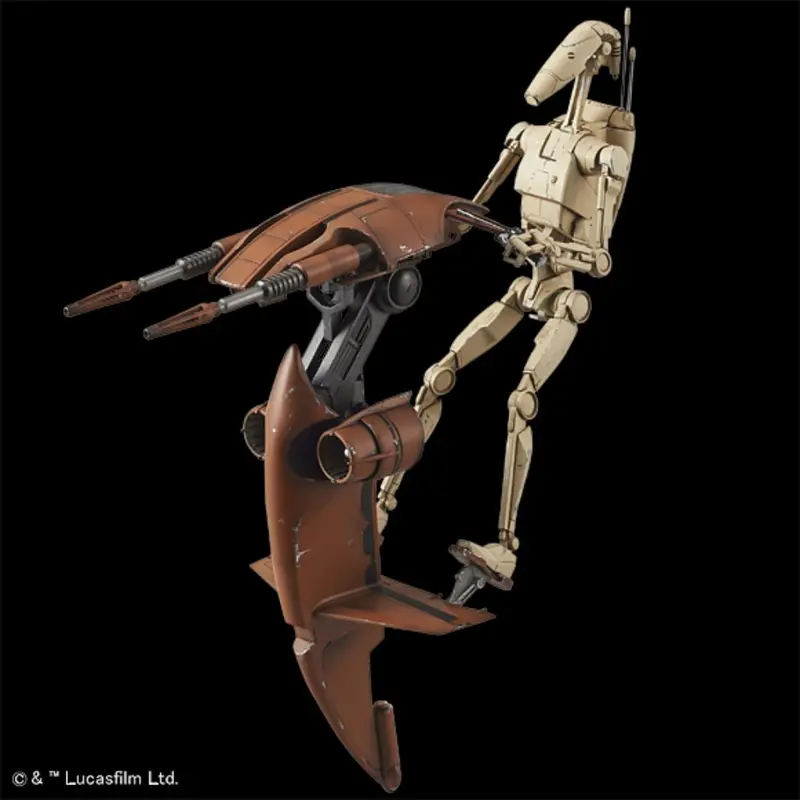 Bandai 1/12 Battle Droid & Stap Model Kit Star War 1