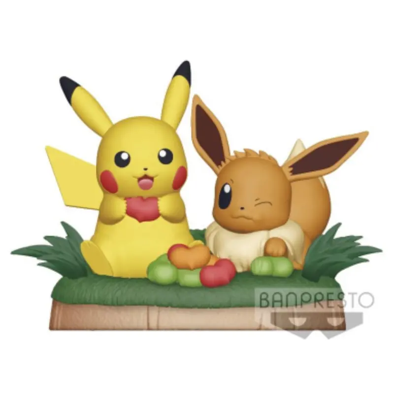 Banpresto Pikachu & Eevee Mogumogu Time Pokemon Figure 1