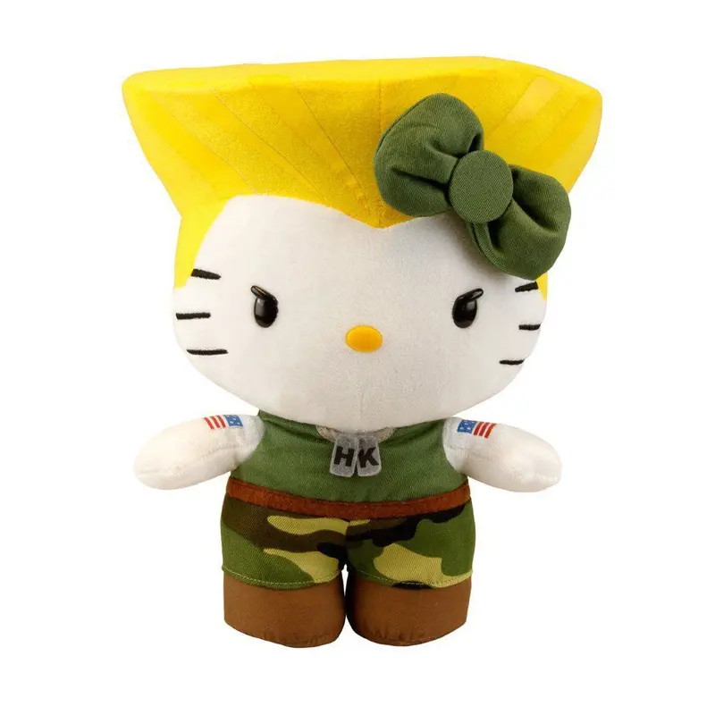 Capcom Hello Kitty Guile 11" Plush Soft Toy 1