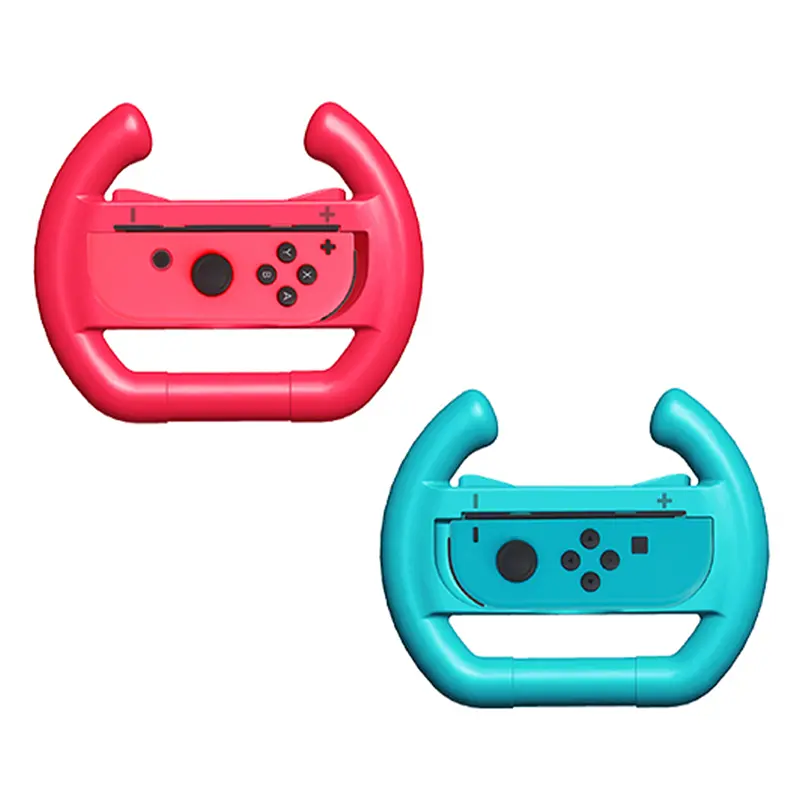 Dobe Nsw/Nsw Oled Joy-Con Controller Racing Wheel Red & Blue (Tns-852N) 1
