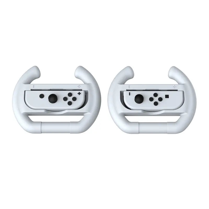 Dobe Nsw/Nsw Oled Joy-Con Controller Racing Wheel White 1