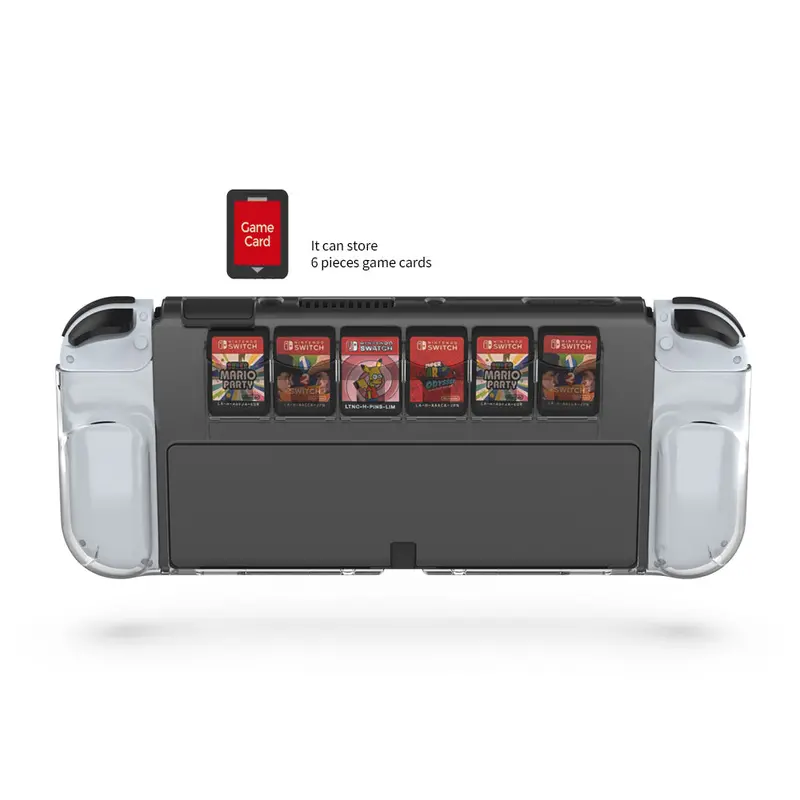 Dobe Nsw Oled Transparent Protective Case W/ 6 Storage Case (Tns-1190) 2