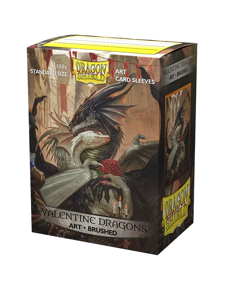Dragon Shield Art Brushed Sleeves 100Ct - Valentine Dragons (Standard Size) 2