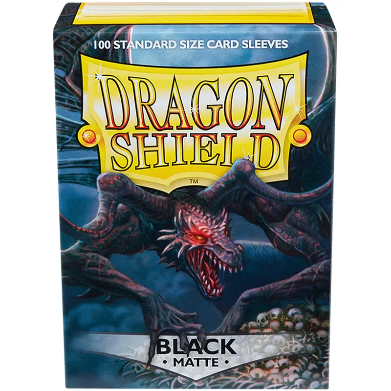 Dragon Shield Matte Sleeves 100Ct - Black (Standard Size) 1
