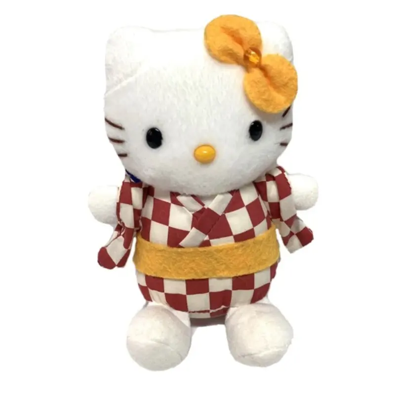 Eikoh Hello Kitty Tartan Kimono Plush 1