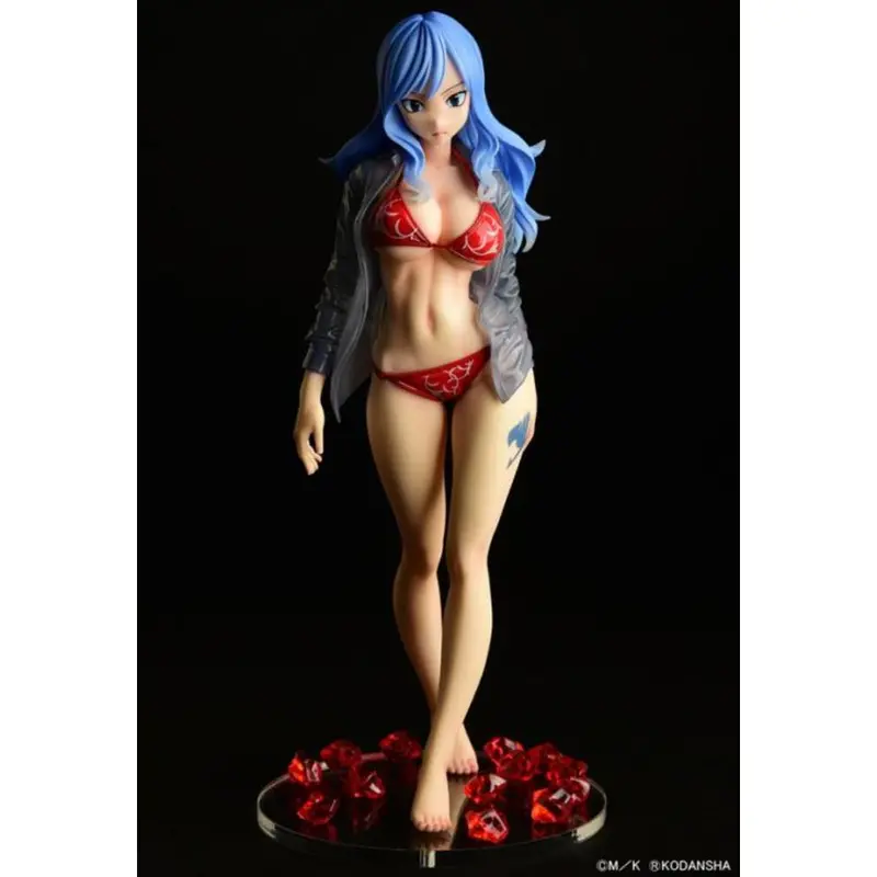 Fairy Tail - Juvia Lockser Gravure Style Red Bikini Wet See-Through Shirt Sp 1