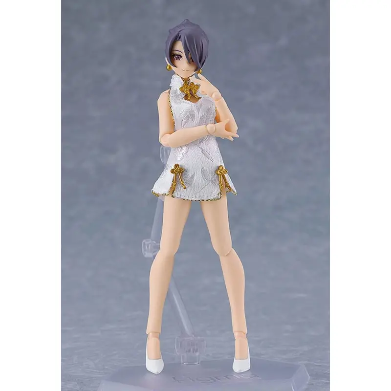 Figma Female Body (Mika) With Mini Skirt Chinese Dress Outfit (White) 1