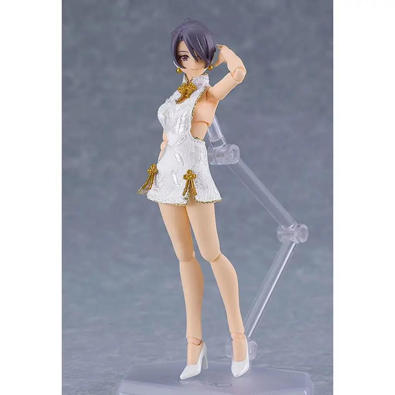 Figma Female Body (Mika) With Mini Skirt Chinese Dress Outfit (White) 2
