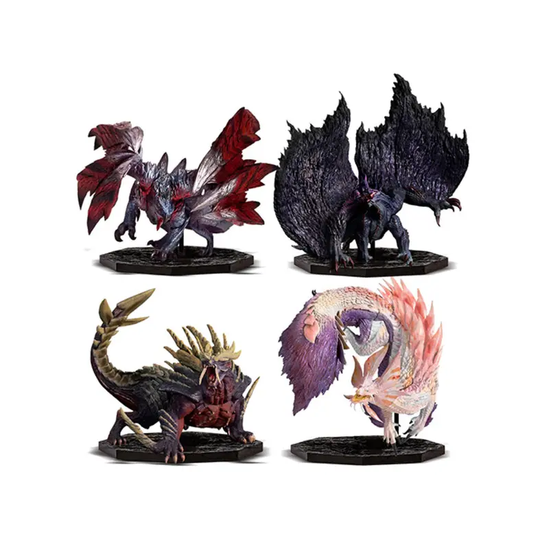 Figure Builder Cube Monster Hunter 4Pcs Box Set (Gore Magala/Crimson Glow Valstrax/Magnamalo (Enraged)/Mizutsune) 1