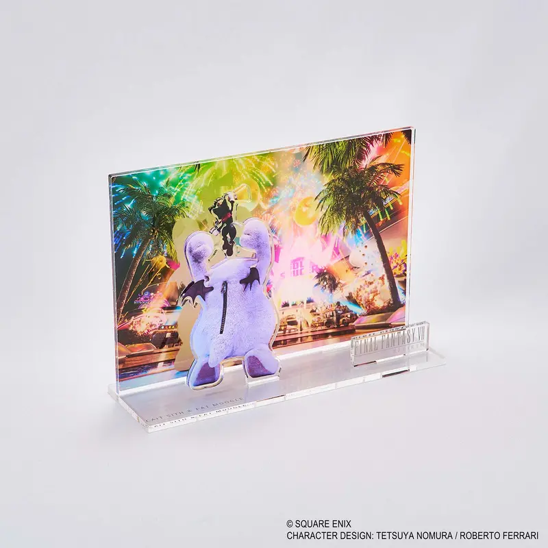 Final Fantasy Vii Rebirth Acrylic Diorama - Cait Sith & Fat Moogle Key Art 2