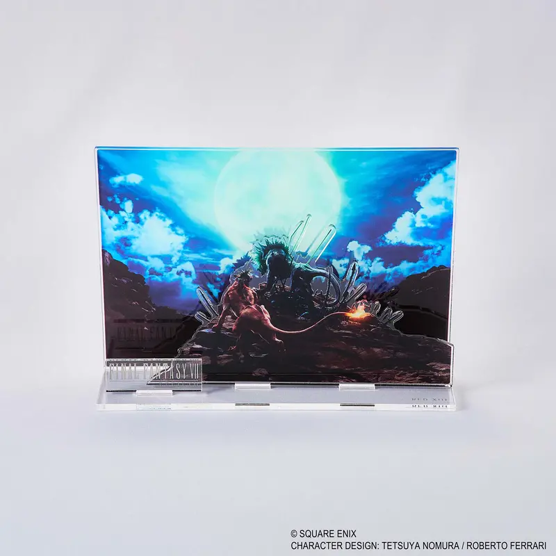 Final Fantasy Vii Rebirth Acrylic Diorama - Red Xiii Key Art 1