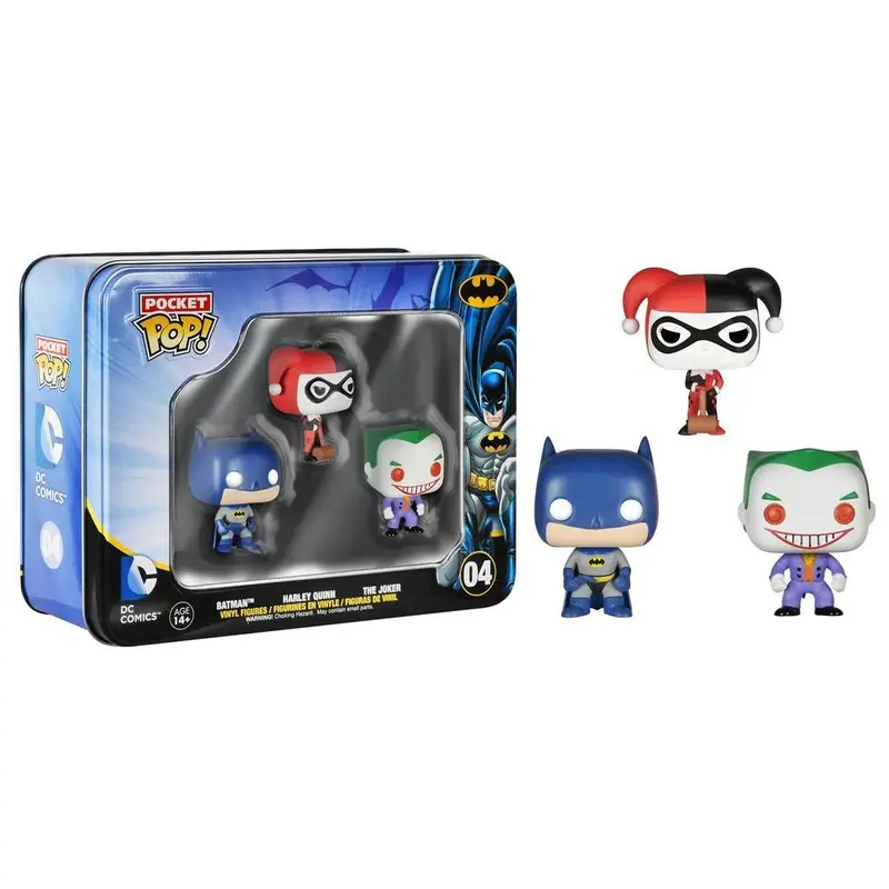 Funko 04 Batman, The Joker, Harley Quinn Pocket Pop 1