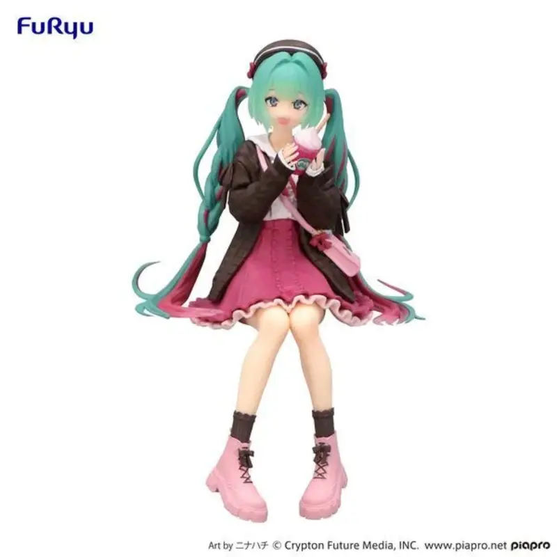 Furyu Hatsune Miku Autumn Date Pink Ver. Noodle Stopper Figure 1