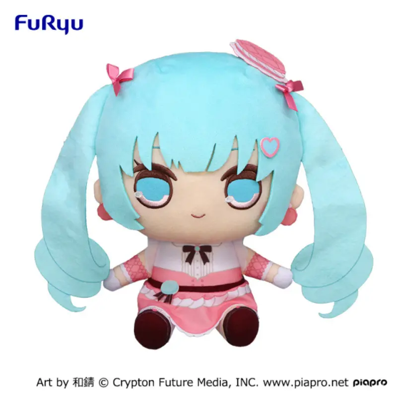 Furyu Hatsune Miku Pink Macaron Ver. Kyurumaru Big Plush 1