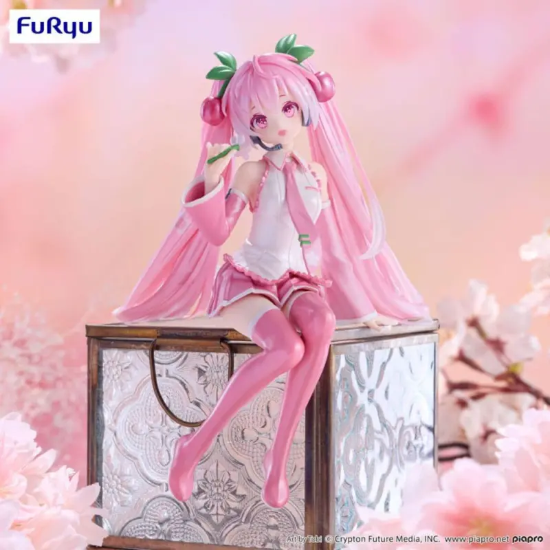 Furyu Sakura Miku 2024 Pearl Color Ver. Noodle Stopper Figure 1