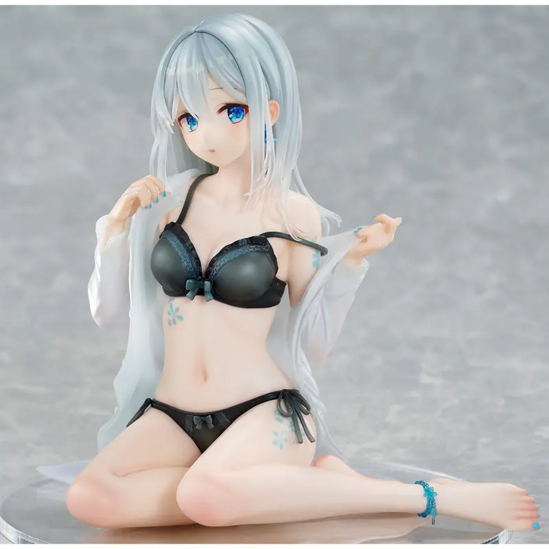 Fuumi Illustration - Silver-Haired Girl Sky Blue Morning (Special Outfit Ver.) Figurine 1