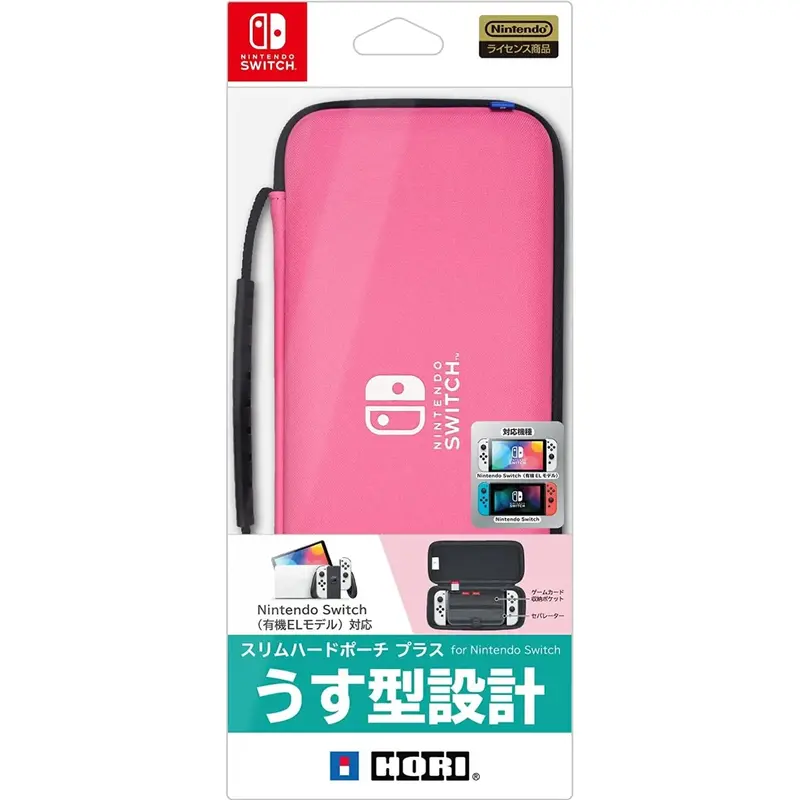 Hori Slim Hard Pouch For Nintendo Switch (Nsw-823) (Pink) 1