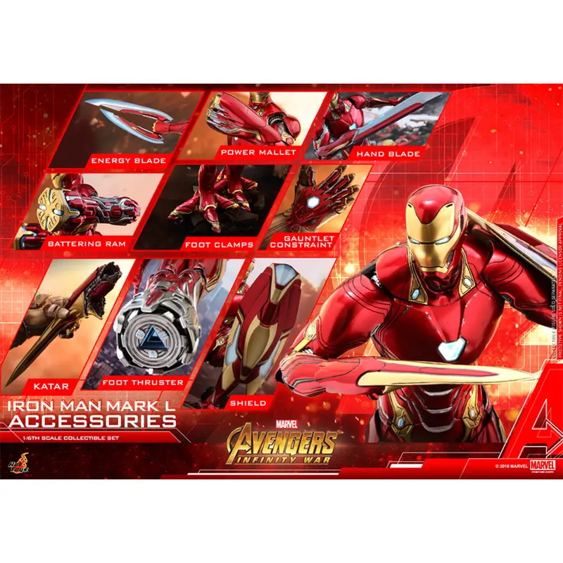 Hot Toys Acs004 1/6 Iron Man Mark L Accessories Set Avengers: Infinity War 2
