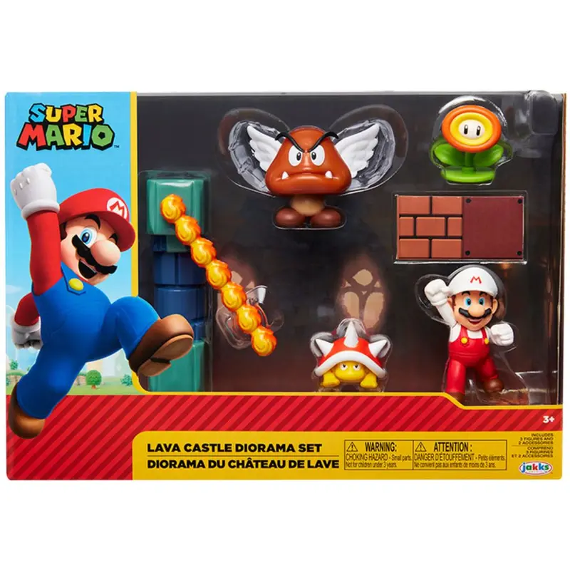 Jakks Pacific 40015 2.5" Lava Castle Diorama Set Super Mario 1