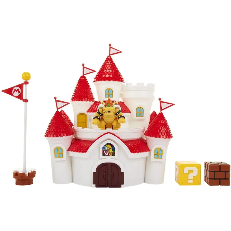 Jakks Pacific 58541 2.5" Deluxe Mushroom Kingdom Castle Playset Super Mario 1