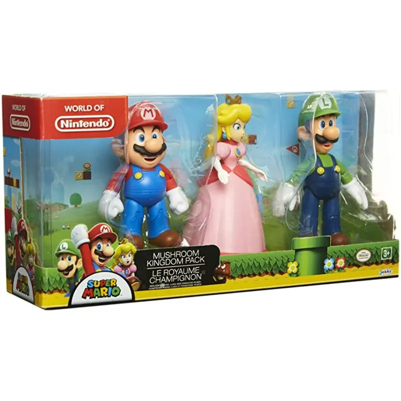 Jakks Pacific 64511-4L 4" Mushroom Kingdom Multi-Pack Super Mario 1