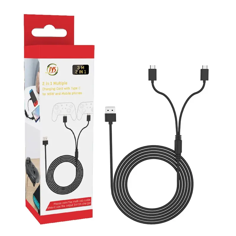 Jys Nsw 2 In 1 Charging Cord Usb Cable 3M (Jys-Ns195) 1