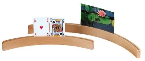 Kaarthouder Kaartlat Hout Tafelmodel, 50 Cm Gebogen Lang Multiplex 1