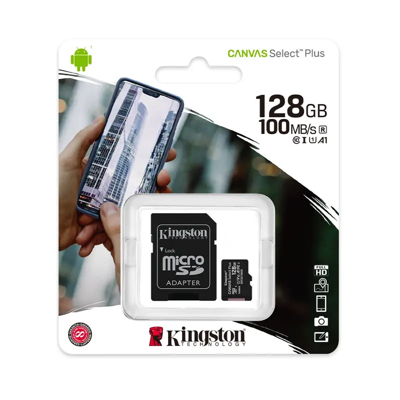 Kingston Canvas Select Plus Microsd 128Gb 100Mb/S 1