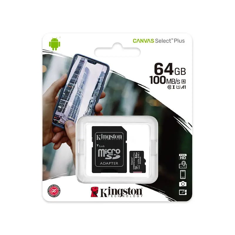 Kingston Canvas Select Plus Microsd 64Gb 100Mb/S 1