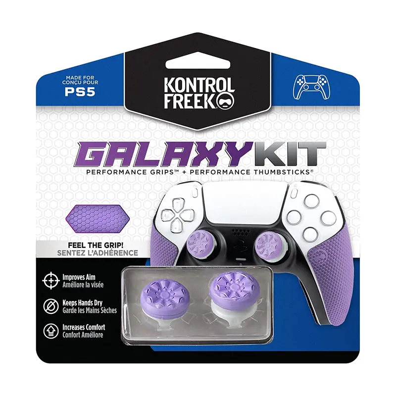 Kontrolfreek Ps5 Performance Galaxy Kit (Grip + Thumbsticks) Purple 1