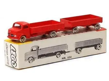 Lego 1:87 Mercedes Flatbed Truck/Trailer 654 System 1
