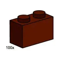 Lego 1X2 Brown Bricks 3751 Bulk Bricks 1