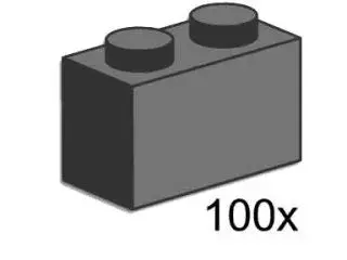 Lego 1X2 Dark Grey Bricks 3726 Bulk Bricks 1