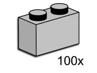 Lego 1X2 Light Grey Bricks 3725 Bulk Bricks 1