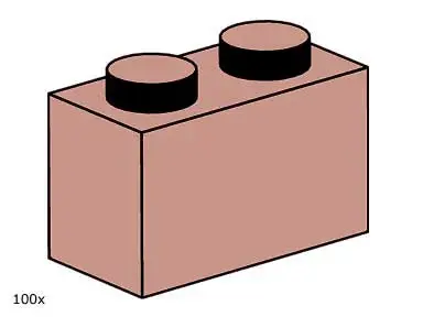 Lego 1X2 Sand Red Bricks 10003 Bulk Bricks 1