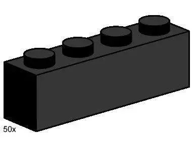Lego 1X4 Black Bricks 3468 Bulk Bricks 1