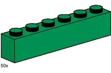 Lego 1X6 Dark Green Bricks 3476 Bulk Bricks 1