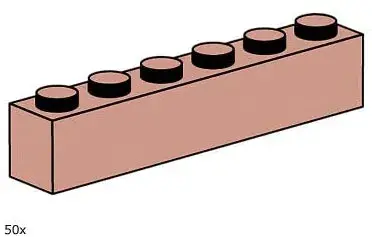 Lego 1X6 Sand Red Bricks 10006 Bulk Bricks 1