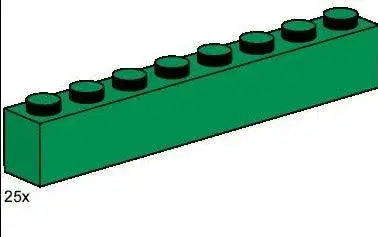 Lego 1X8 Dark Green Bricks 3481 Bulk Bricks 1