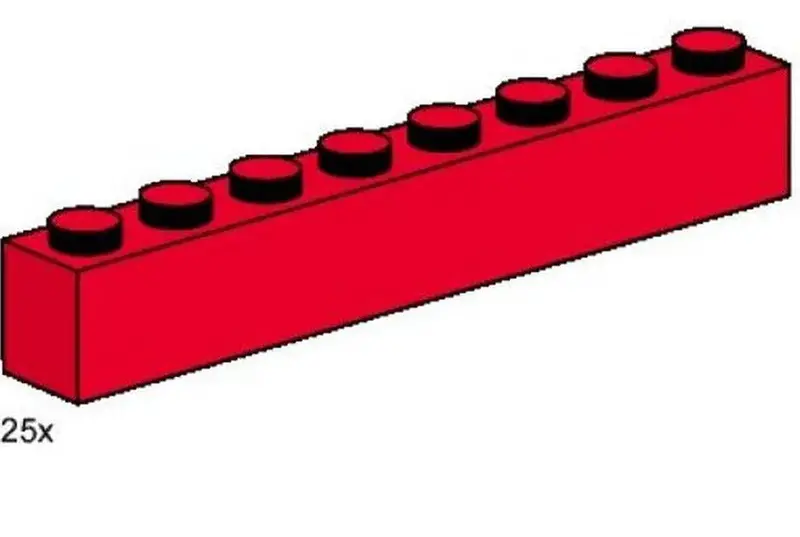 Lego 1X8 Red Bricks 3482 Bulk Bricks 1