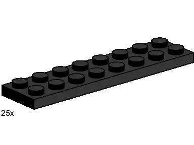 Lego 2X8 Black Plates 3489 Bulk Bricks 1
