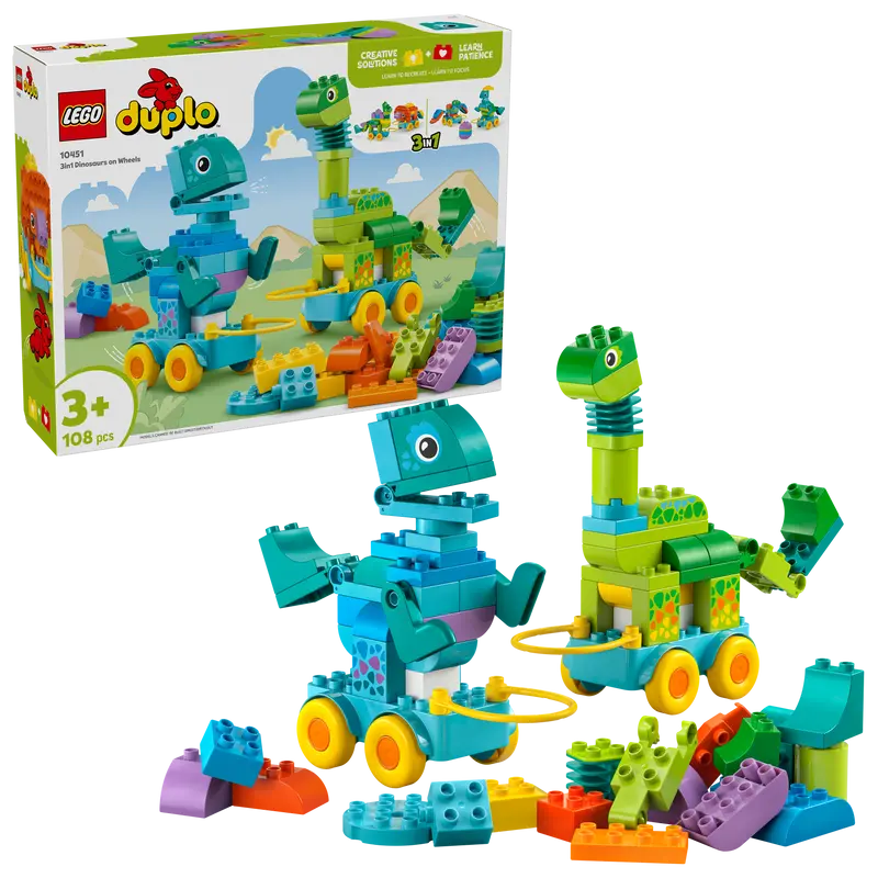 Lego 3-In-1 Dinosaurussen Op Wielen 10451 Duplo 1