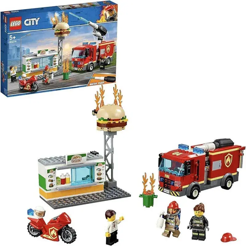 Lego Brandweer Burger Restaurant Met Bluswagen 60214 City 1