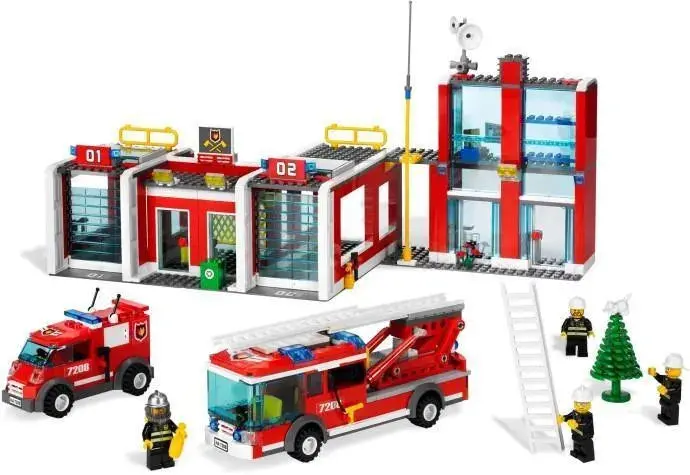 Lego Brandweer Kazerne 7208 City 2