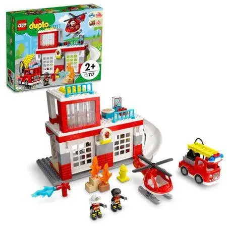 Lego Brandweer Kazerne Met Helikopter 10970 Duplo 1