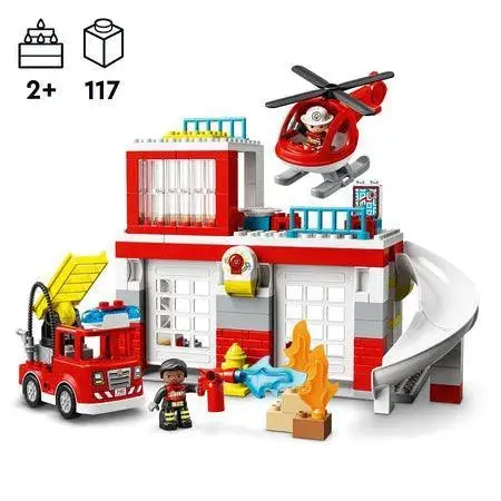 Lego Brandweer Kazerne Met Helikopter 10970 Duplo 2
