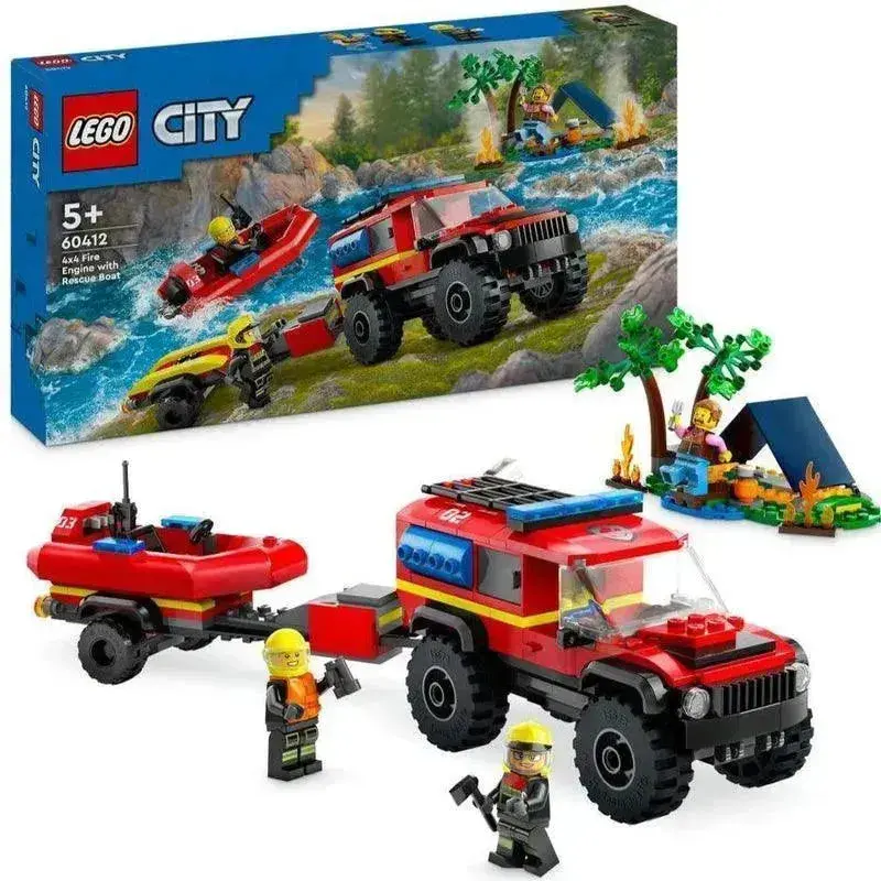 Lego Brandweerwagen Met Reddingsboot 60412 City 1