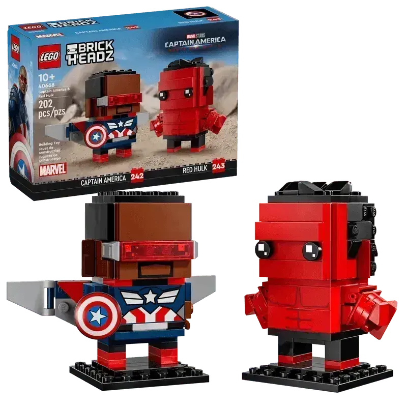 Lego Captain America En Rode Hulk Figuren 40668 Brickheadz 1