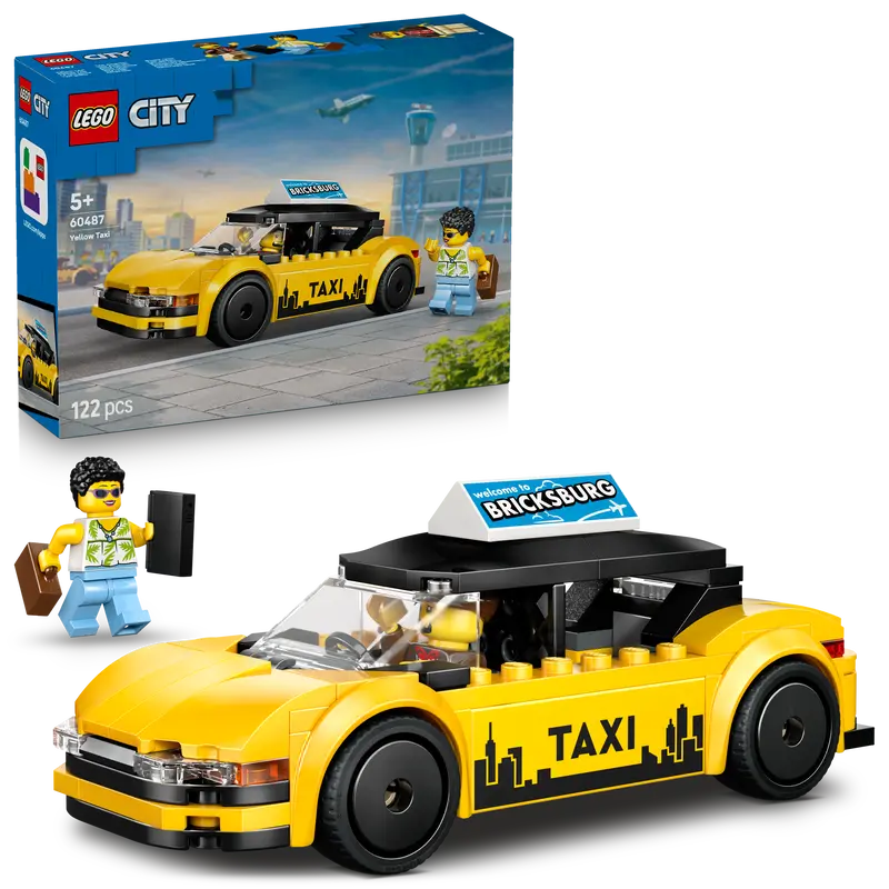 Lego City Gele Taxi Auto Bouwpakket Met Speelgoed Voor Kinderen 60487 1