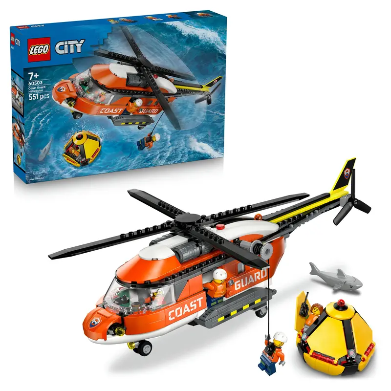 Lego® City Kustwacht Helikopter - Bouw- En Speelset - Hulpdienstvoertuig - Speelgoed Met 4 Minifiguren - 60503 1